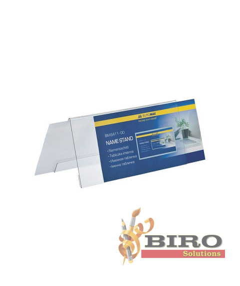 Suport din plastic pentru  informație dublu, 100x200 mm,  BUROMAX